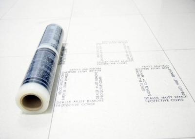 China Material de encargo de la película PE del protector de la alfombra de la impresión del logotipo para la protección superficial en venta