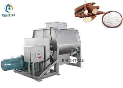 China Double Shaft Paddle Grain Powder Mixer Machine , Cassava Flour Blending Machine for sale