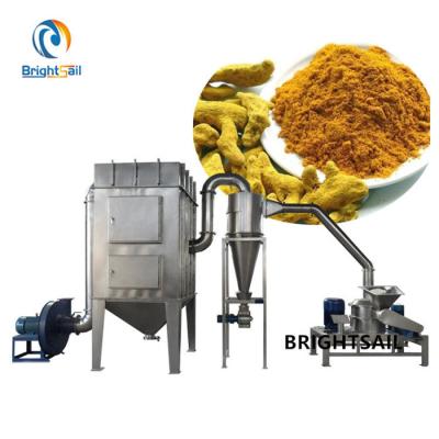 China Gewürz-Pulver-Schleifer-Maschine getrocknete Gelbwurz-Ingwer-Blatt-Windsichter-Mühle zu verkaufen
