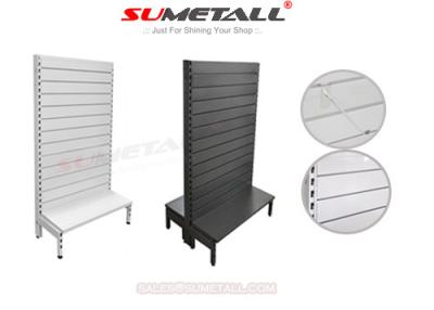 China Slat Panel Backing Retail Display Fixtures , Commercial Display Shelves For Retail Stores for sale