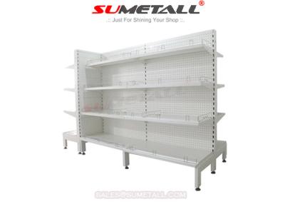 China Double Side Retail Store Display Racks , Store Display Shelves With Sunken Hole Pegboard for sale