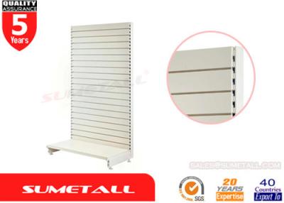 China Metal Slatwall Gondola Store Shelving / Product Display Shelving For Grocery Store for sale