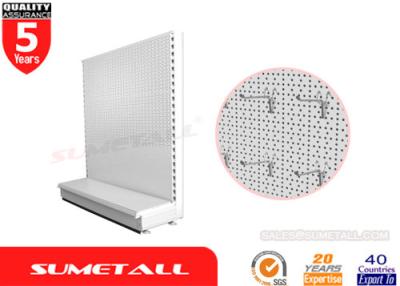 China Accesorios compatibles de la tienda de la góndola de Tego con el panel de Pegboard del metal L1330 X D570 x H1410mm en venta