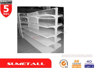 China PVC Backing Panel Gondola Store Shelving / Pharmacy Gondola Shelving Multi Layers for sale