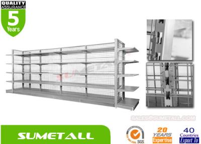 China Economical Convenience Store Display Racks With Metal Infill Back Panel L1000 X D450 X H1800mm for sale