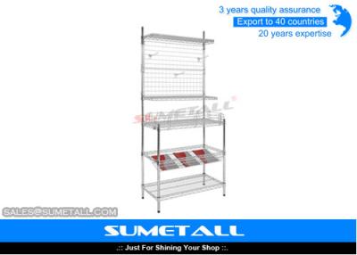 China Steel Versatile Heavy Duty Wire Shelving / Adjustable Chrome Storage Shelves for sale