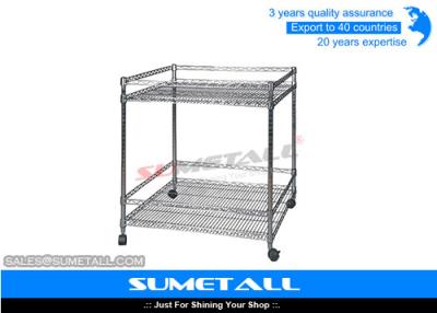 China Promotional Chrome Wire Shelving Wire Racks On Wheels For Supermarket / Shop for sale