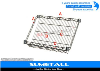 China Commercial Wire Shelving Chrome Storage Racks For Display Brochure / Catalogue for sale