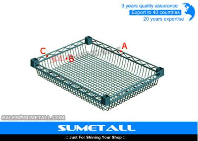 China Adjustable Wire Basket Shelves Chrome Wire Shelving for Home / Industrial for sale
