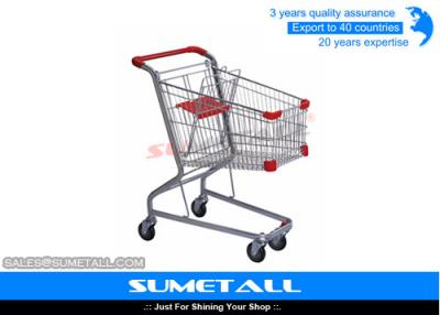 China Steel 4 Wheels Small Grocery Shopping Carts For Supermarket 3 Years Warranty for sale