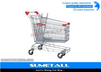 China Metal Supermarket Shopping Trolley Wheel Lock 240L / Shopping Cart For Groceries for sale