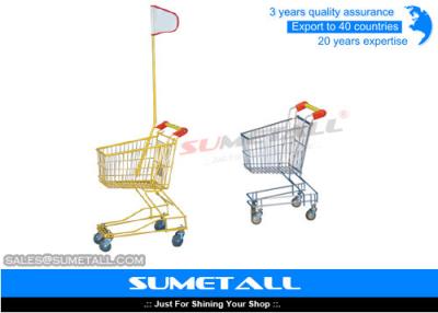 China Colorful Lightweight Supermarket Shopping Trolley Kids Shopping Cart With Wheels for sale