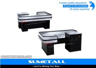 China Steel Body Grocery Store Checkout Counter Casher Table With Corrsion Protection for sale