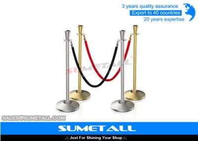 China Stainless Steel Retractable Barrier Posts / Security Rope Barriers For Crowd Control for sale