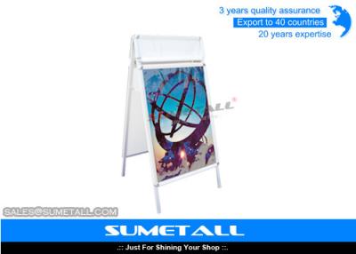 China Aluminum Shop Display Fittings / Sandwich Board Signs A Frame For Advertising for sale