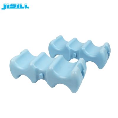 China FDA Approved Contoured Plastic Breast Milk Ice Pack Beer Bottle Ice Cooler Brick for sale