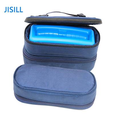 China Oxford Fabric Plastic Medical Cool Box Portable Cooler Brick For Diabetic for sale