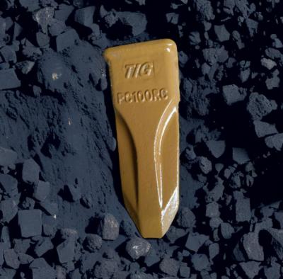 中国 小松PC100のバケツの歯のバケツのTIGのブランドの工場は地球移動のための耐久材料が付いているPC100RCの歯をひっくり返す 販売のため