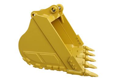 China Komatsu PC200 Excavator Digging Bucket With 0.9-5 Cbm Volumn Yellow Color for sale