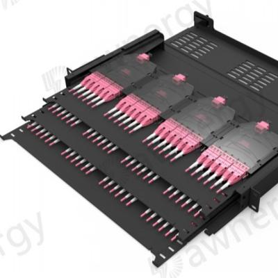 China MPO Patch Panel 1U 144C Lightweight ABS for sale