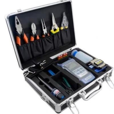 China Portable FTTH Aluminum Fiber Optic Tools Box multiple set kits zu verkaufen
