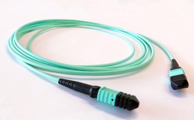 China Data Center 8 Fibers OM3 MTP MPO Patch Cord for sale
