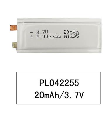 China Rechargeable 20mAh 3.7v Li Polymer Battery Super Ultra Thin for sale
