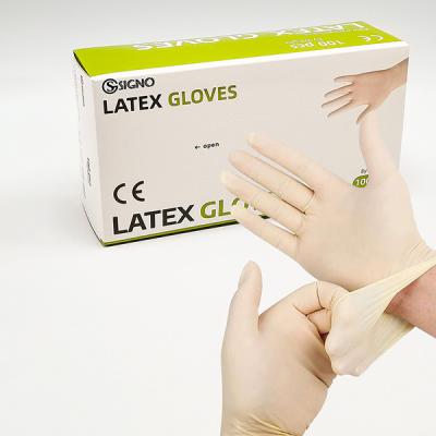 China 6ml Latex Surgical Gloves Sterile Powdered Safety Hand Latex Examination Glove for sale
