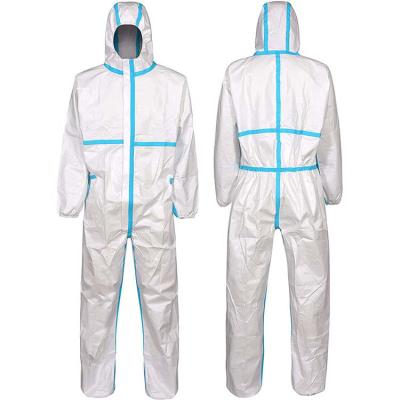 China EN1186 SMS PP Painters Disposable Protective Jumpsuit Disposable Isolation Coveralls for sale