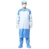 中国 EN1186ウイルスに対する青く使い捨て可能な手術衣非編まれた外科ローブ 販売のため