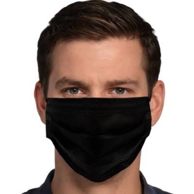 Chine Pollution protectrice jetable du masque protecteur d'earloop noir anti 50pcs/box à vendre