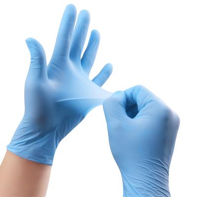 China Anti Static Blue ASTM D6319 Nitrile Gloves / 12 Inch Nitrile Gloves for sale