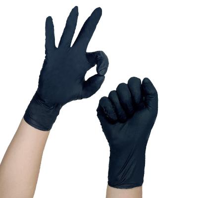 中国 MSDSの生殖不能のニトリルの検査の手袋/6つのミルの黒のニトリルの手袋 販売のため