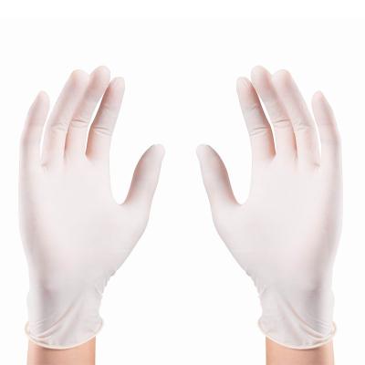 China EN455 S-XL White Disposable Medical Latex Gloves Good Feeling for sale