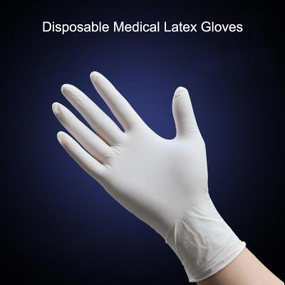 China ISO9001 Xxl Latex Disposable Gloves Anti Slip EN455 Powder Free Medical Gloves for sale