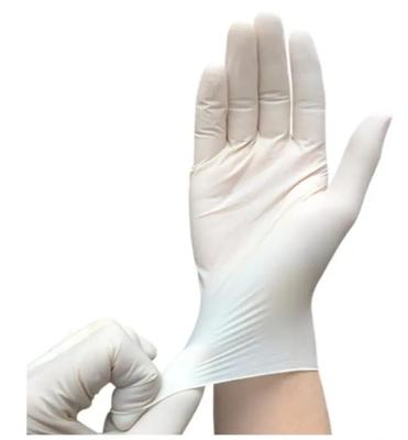 China Breathable AQL 0.65 EN374 Powdered Latex Gloves For Kitchen Food Touch for sale