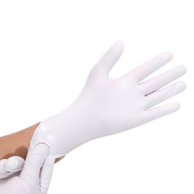 China SIGNO Milky White Powdered Latex Gloves Disposable NO LEAKAGE for sale