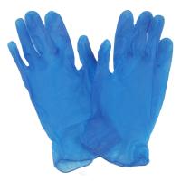 Chine Gants jetables bleus de nitriles de vinyle des gants EN374 de mélange de vinyle de preuve de larme à vendre