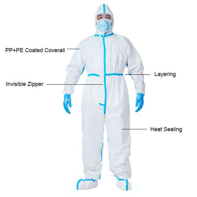 China Oem Breathable SF Disposable Protective Coverall Suit For Personal Safety for sale