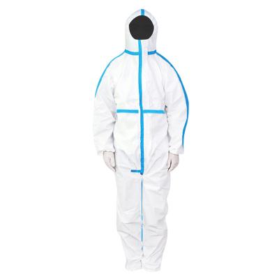 中国 Nonwoven PPEの化学使い捨て可能な保護つなぎ服M L XL 2XL 3XL 4XL 販売のため