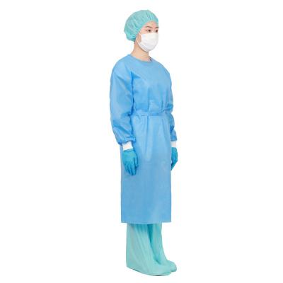 China SIGNO Waterproof 45gsm Disposable Protective Gowns Polyethylene Isolation Gowns for sale
