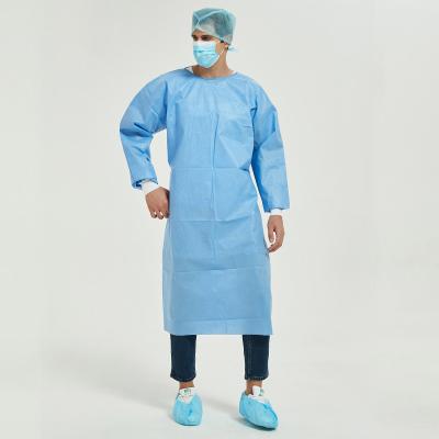 China Los vestidos disponibles hechos punto no médicos del aislamiento de los puños 35g PE nivelan 1 en venta