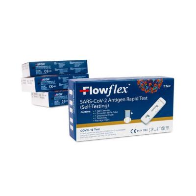China Nasal Specimen Antigen Rapid Test Acon Flowflex Cov 2 Antigen Test 5 Testkassette for sale
