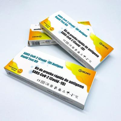 China Diagnóstico rápido de Kit Nasal Swab Signo IVD de la prueba del antígeno del uno mismo del esputo de la saliva en venta