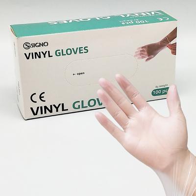 Chine Anti gants élastiques acides de PVC de vinyle de protection de travail jetable transparente de gants à vendre