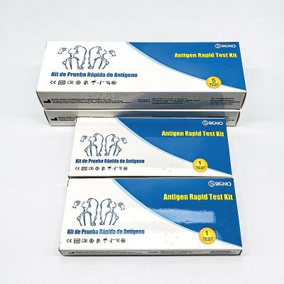 China Swab Antigen Sars Cov 2 Rapid Test Kit Disposable Colloidal Gold Method for sale