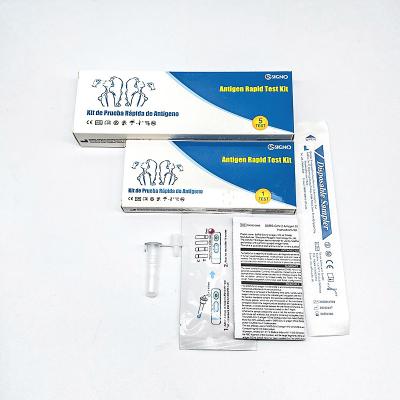 中国 唾液の痰の鼻の抗原急速なテスト カセットはナイロン先端の綿棒の抗原テスト キットを群がらせた 販売のため