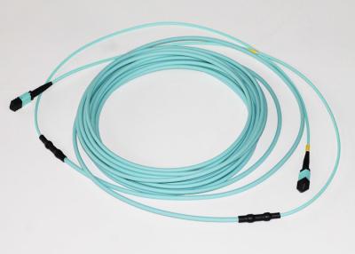 China 3.0mm 24 métodos do cabo do tronco da fibra dos núcleos um cabo de remendo MPO a MPO OM3 multimodo à venda