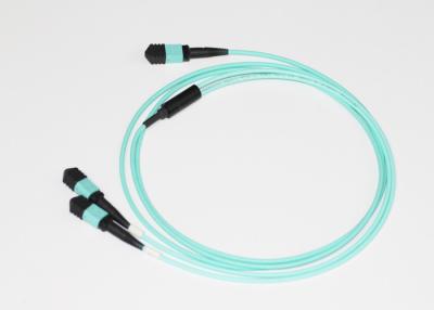 China 24 TA MPO a la chaqueta con varios modos de funcionamiento de la canalización vertical de la polaridad B OFNR del cable de la fibra de MPO 24 en venta