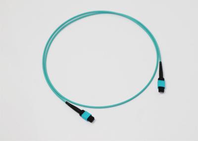China OM3 LSZH Fiber Optic MPO MTP Cable / 12 MTP To LC Fanout Optical Fiber Jumper for sale